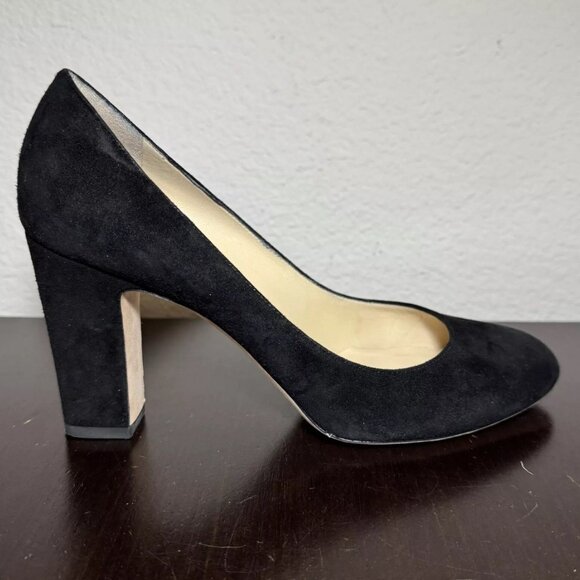 Jimmy Choo Shoes Womens Size 39 Suede Block Heel Pumps - Picture 4 of 11